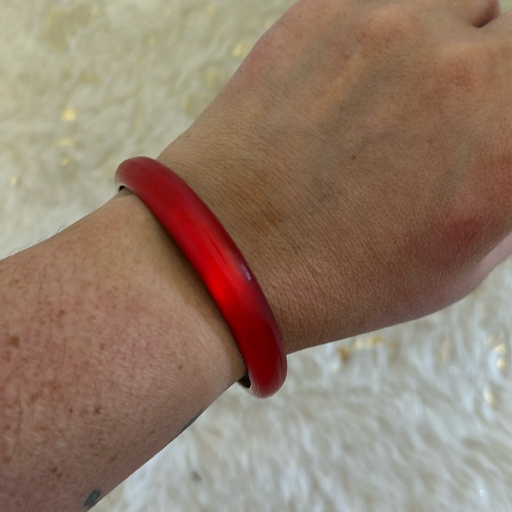 Alexis Bittar Red Lucite Bangle